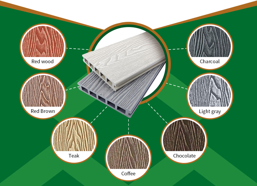 Embossed outdoor decking